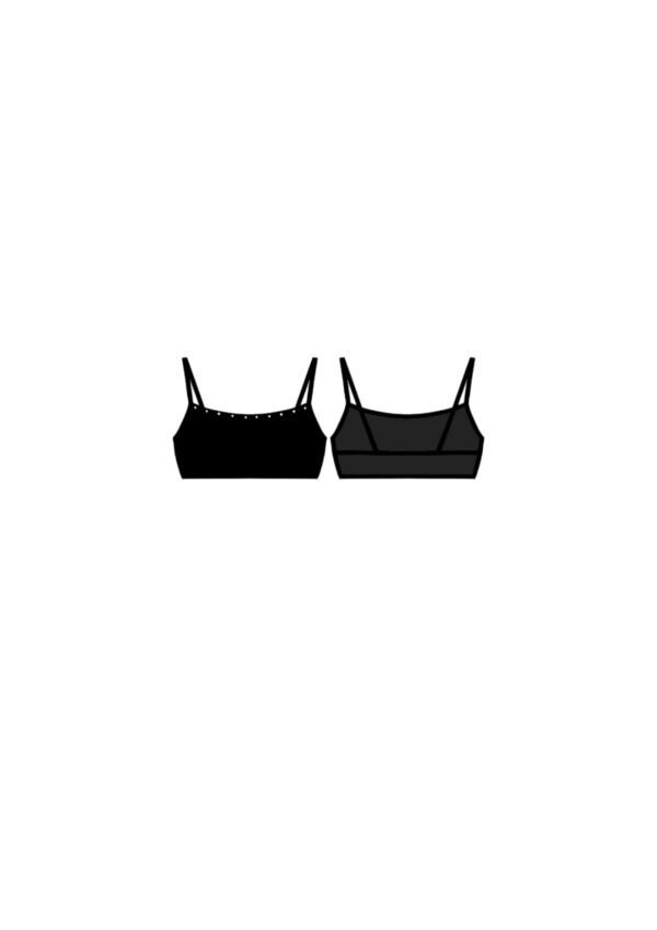 Top Brillo - Negro