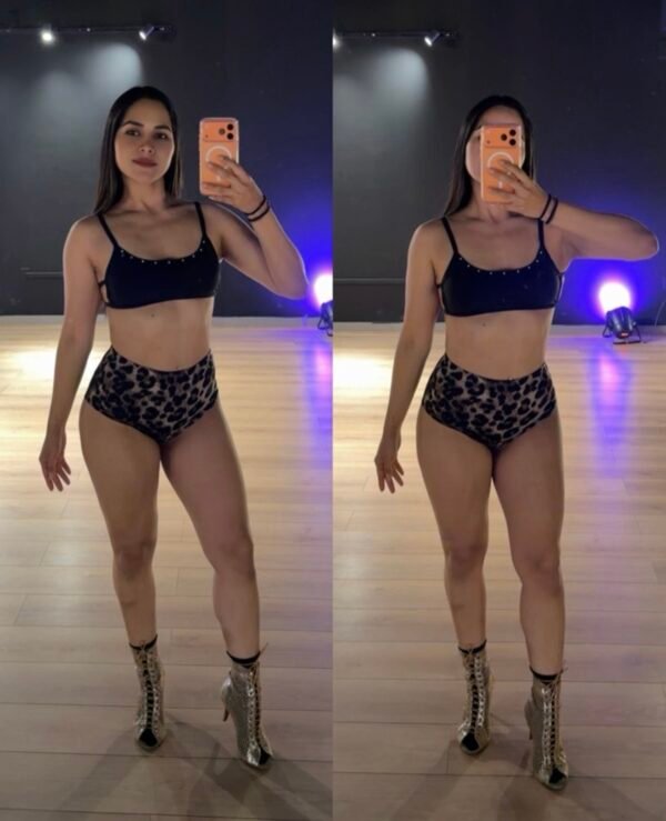 Top Brillo - Negro