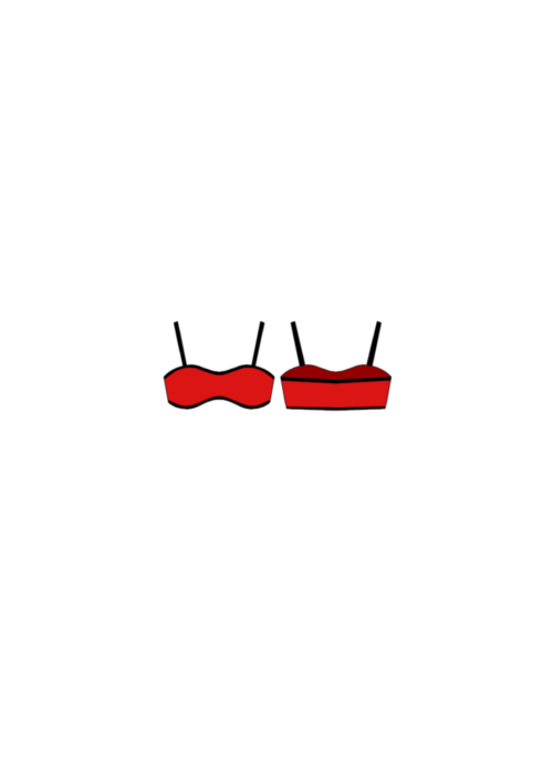 Top Mini Rib - Rojo/negro