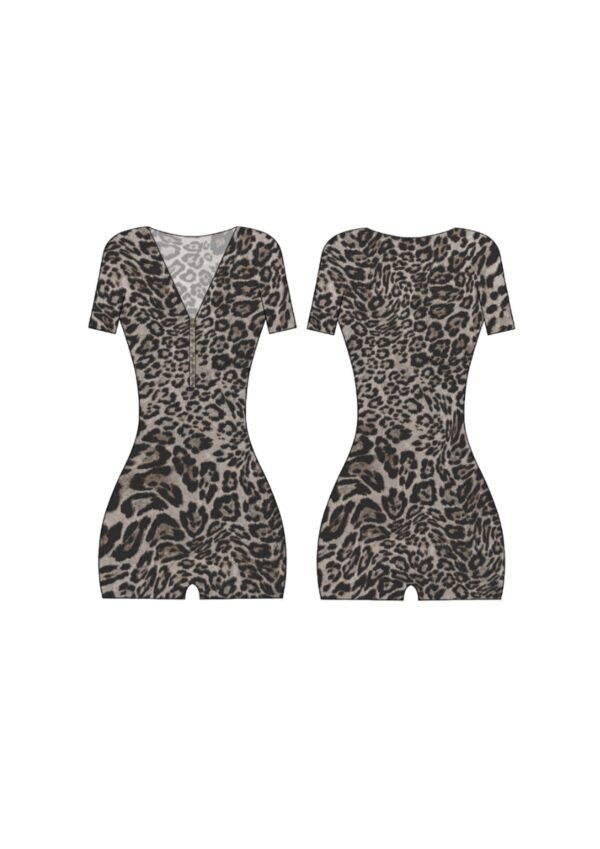 Enterizo Deseo - Leopardo Gris